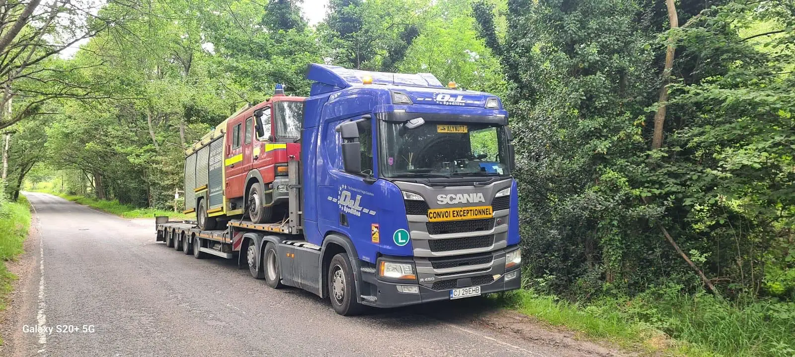 Autospecială de pompieri transportată din Anglia - OL Speditionwagon