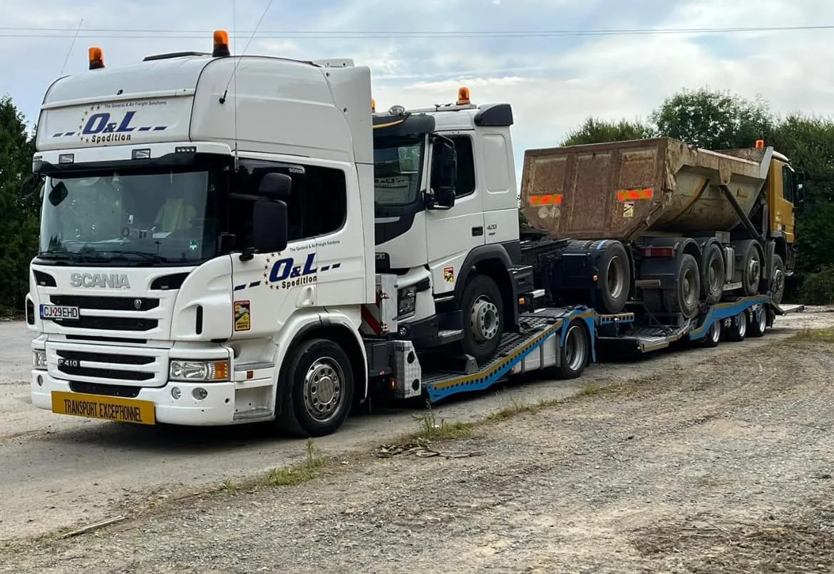 Transport camion și basculantă pe trailer, O&L Spedition