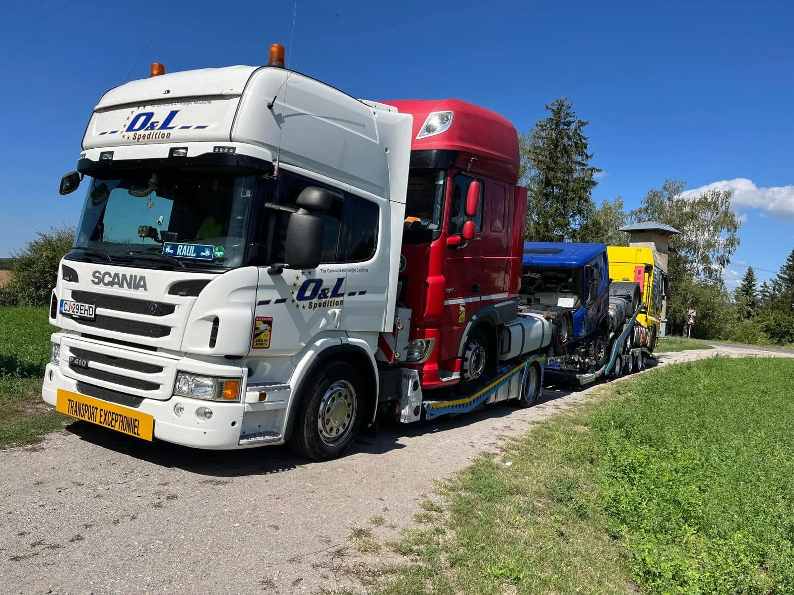 Scania O&L, transport excepțional de capete tractor